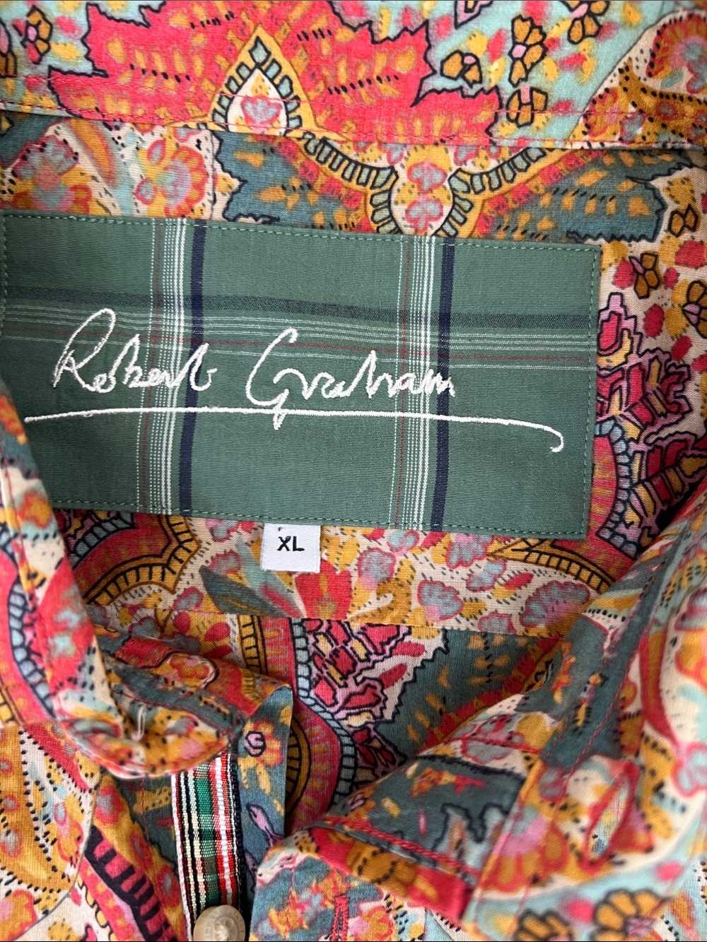 Mens Robert Graham Multicolor Paisley Button-Down Shirt — long sleeve size xl - Picture 2 of 5